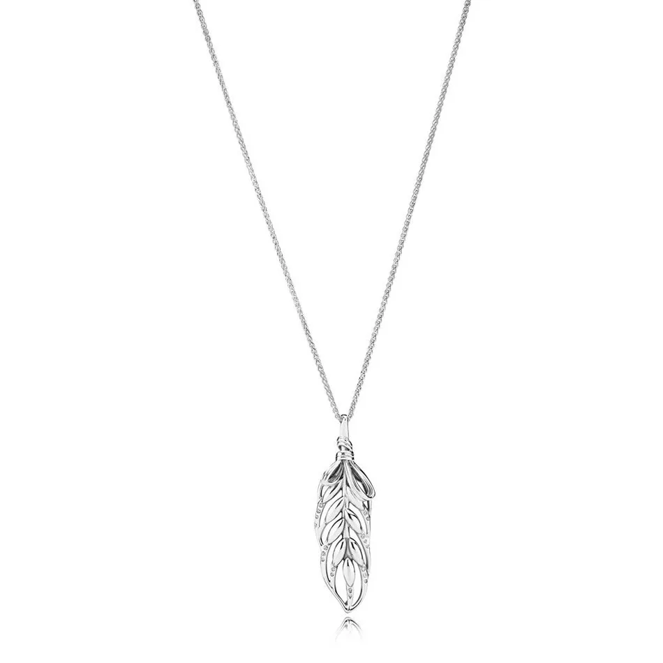 

Authentic 925 Sterling Silver Necklace For Women Floating Grains Pendant fit Lady Fine Jewelry