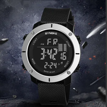 

SYNOKE Sports Men Digital Watches Casual Waterproof LED Watch Alarm Clock Relogio Masculino Men Wristwatches