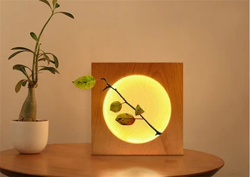 

Moon lamp Moon night light bedroom bedside table lamp led Warmth fashion Solid wood decoration table lamp