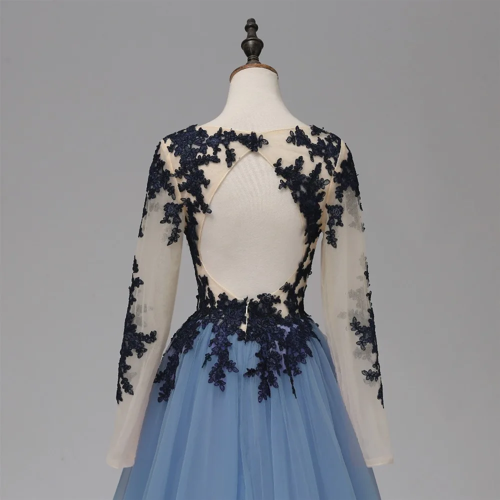 Floor-length Evening Dress Long Lace Tulle Elegant Party Gowns Evening Gowns Prom Dress Abendkleider Vestido Para Festa Longo