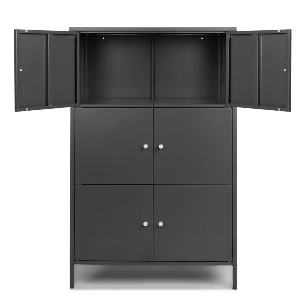 IKayaa Floor Cabinet Metall Schränke Schlafzimmer Badschrank KüChenschrank Regal 