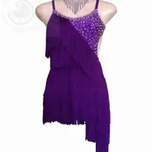 Костюм для латинских танцев, сексуальное платье для латинских танцев с кисточками для женщин, конкурс латиноамериканских танцев, платья S-4XL, LD-44