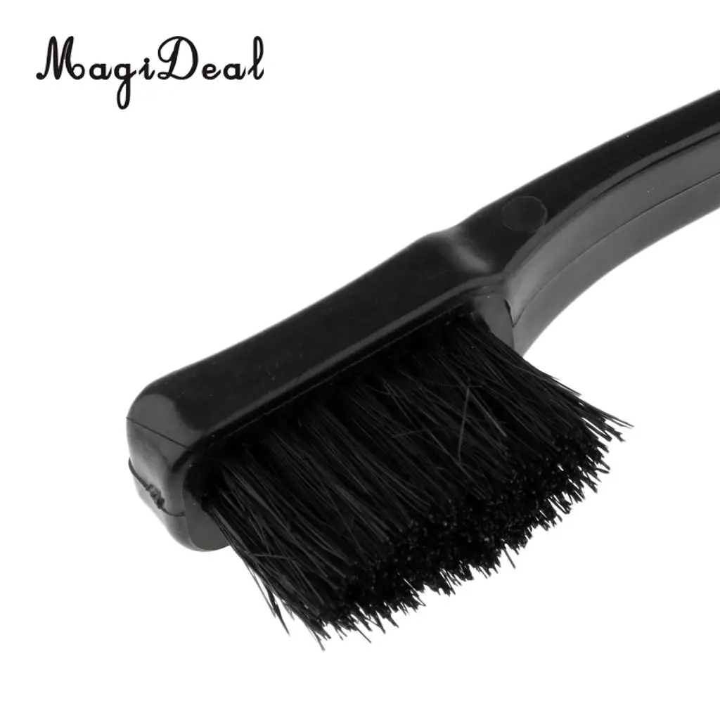 Double Sided Edge Control Hair Brush Comb Combo Pack 2 Pieces Blue/Black