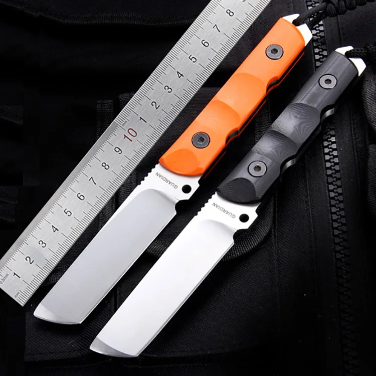 

HOT GUARDIAN D2 Fixed Blade Knife Full Tang Design 60HRC Outdoor Hunting Camping Knife Utility Tactical Survival Bushcraft Tool