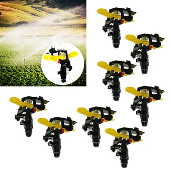 

8 Pack 1/2 inch Plastic Impact Sprinkler, Adjustable 20° - 360° Pattern