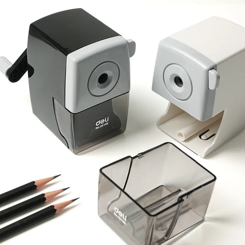 

Deli 0610B Pencil Sharpener Hand-operated Sharpner for Color Pencils Sacapuntas School Spullen Fancy Stationery Puntenslijper
