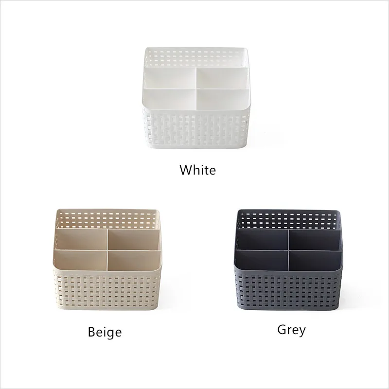 Creative Multi-Purpose Desk Organizer Desktop Storage Box Case Pen Pencil Holder Plastic Cosmetics Make Up Organizer Container