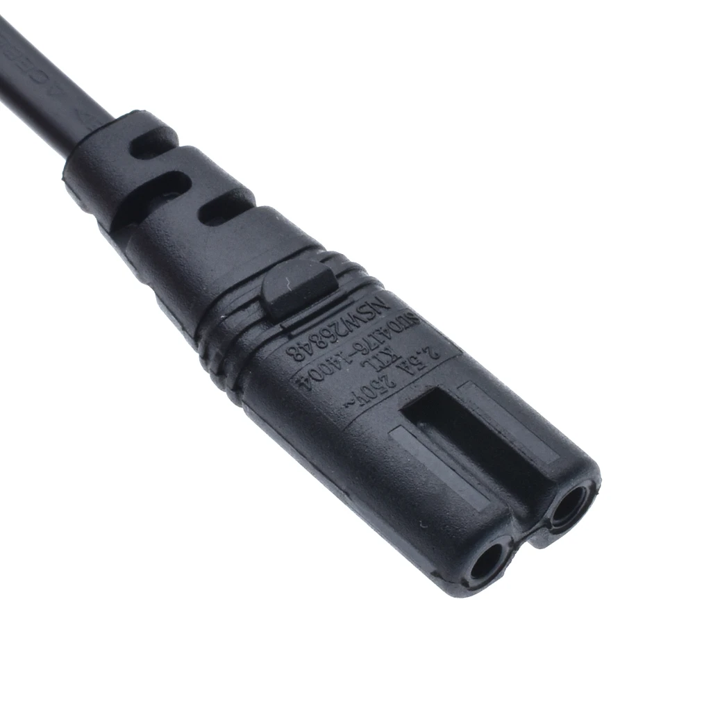 IEC 320 2-контактный C7 женский C8 мужской фигуры 8 Мощность адаптер кабель-удлинитель 30 см