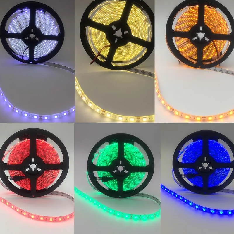 ZAHORIO SMD5050 Светодиодные ленты RGB не Водонепроницаемый DC 12 В IP65 60 Светодиодный s/m 5