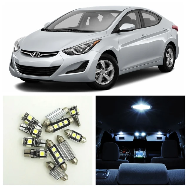 9pcs White Car LED Light Bulbs Interior Package Kit For 2011 2015