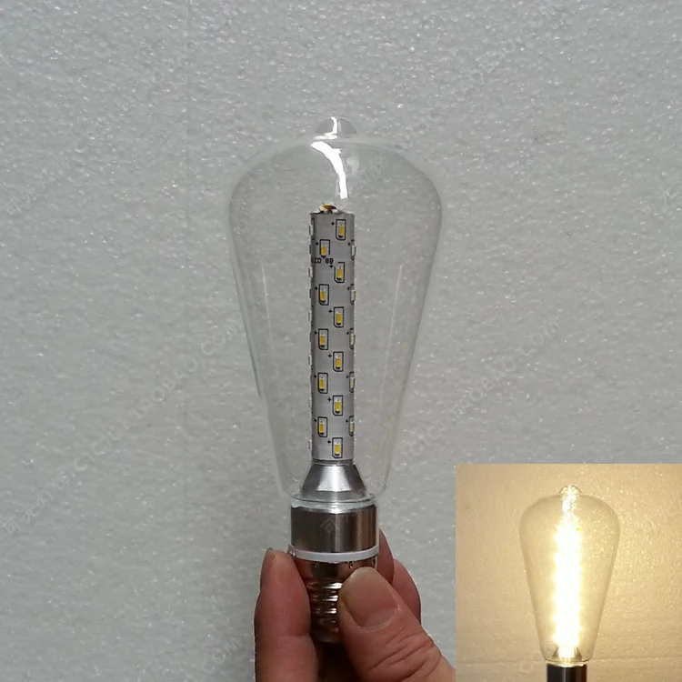8PCS Edison LED Column Corn Bulb 6W ST64 Screw E27 photo