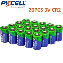 20 szt. PKCELL 850MAH 3V CR2 bateria fotograficzna CR 15270 CR 15266 baterie litowe do aparatu