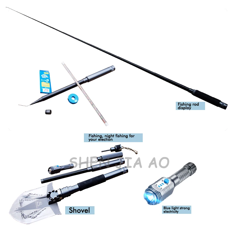 Multi-functional portable camping anti-body military shovel folding shovel outdoor fishing shovel  outdoor camping tool 