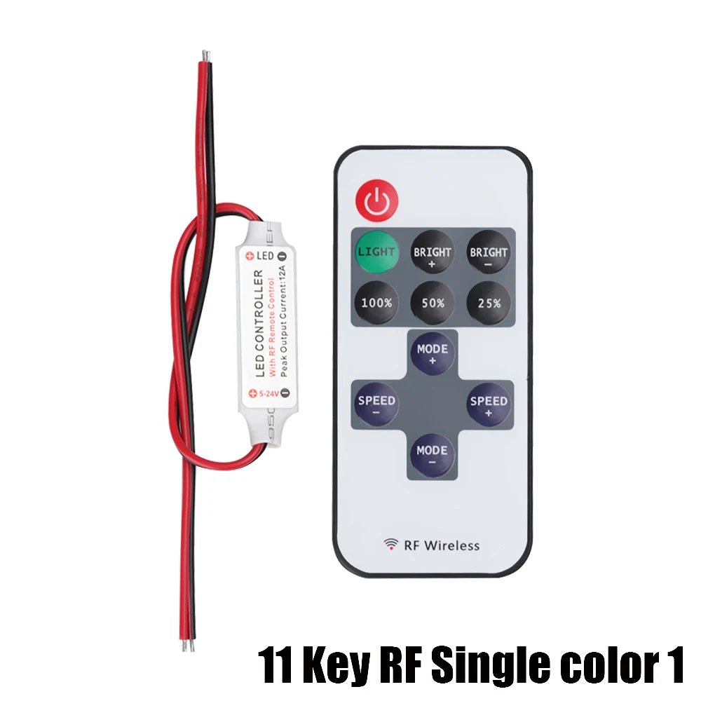 1 шт 12V Мини-3/11/17 ключ ИК Удаленный беспроводной контроллер для 3528 5050 RGB Светодиодные ленты светильник контроллер Nline диммер