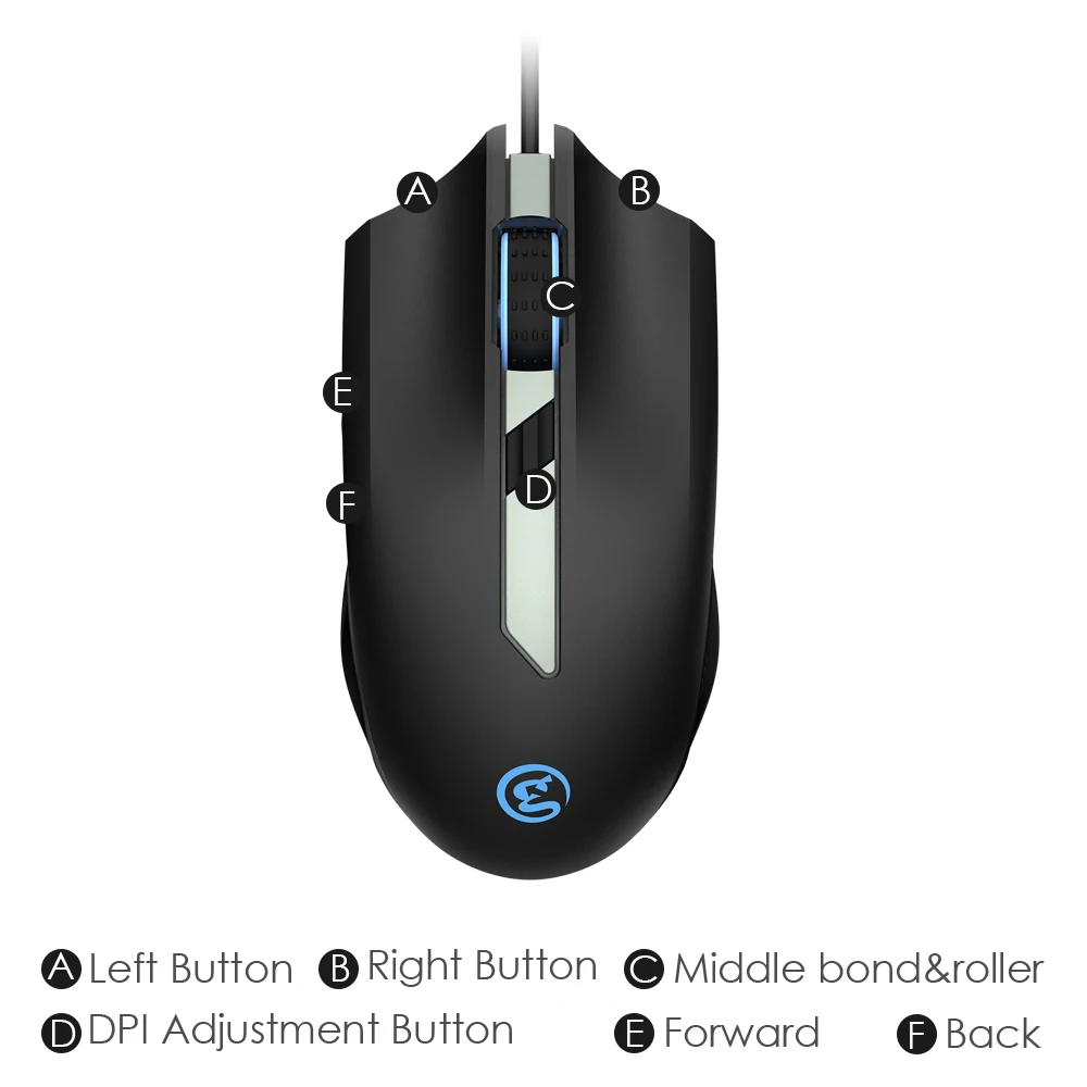 GameSir GM100 USB Проводная RGB игровая Мышь Совместимость с операционными системами Windows Vista/7/8/10, Mac OS и GameSir X1 BattleDock/Z1 игровая клавиатура