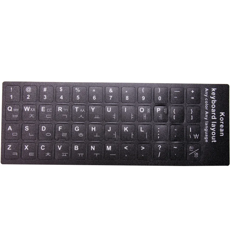 SR Standard Waterproof Korean 12 Kinds Keyboard Stickers Layout Button Letters Alphabet Computer 10-17” inch Laptop Accessories 