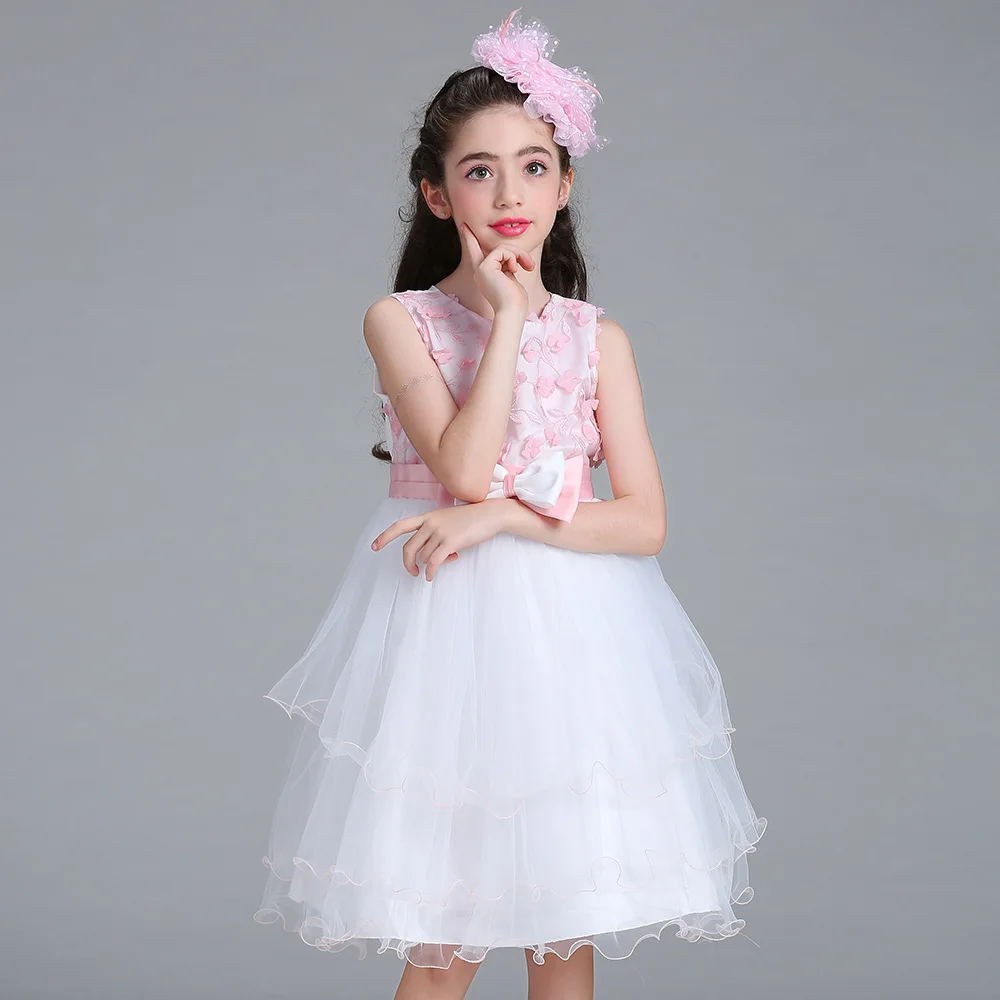 Princesse filles fleur robe enfants fille vêtements cérémonies robes de