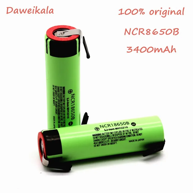 D 18650 3400 мАч батарея 3,7 V для Panasonic NCR18650B 3400 mah 3,7 В 18650+ DIY Никель