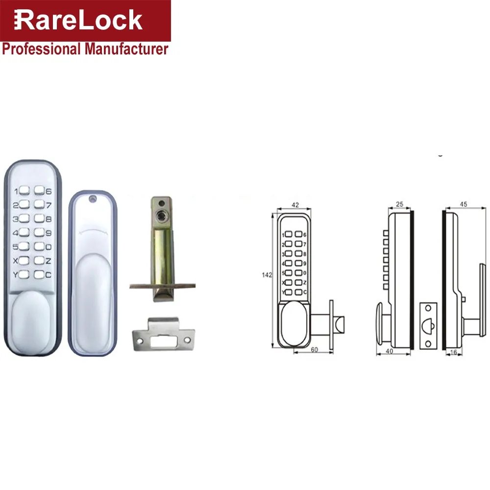 Rarelock кодовый дверной замок без ключа кнопка пароль офис отель строительные замки JA71 aa