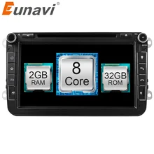 Eunavi Android 6.0.1 Octa core 2 ГБ Оперативная память автомобиль DVD для VW Passat CC Поло Golf 5 6 Touran EOS t5 Sharan Jetta Tiguan GPS Радио сиденье