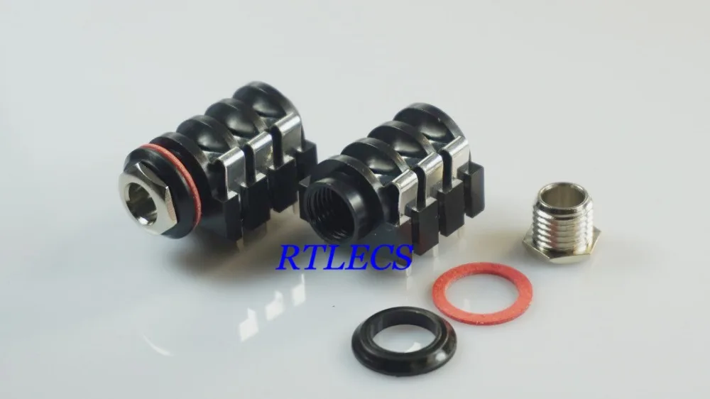 

20pcs 1/4" 6.35 mm Stereo Audio Microphone Female socket Jack Connector 6.5mm PCB Solder Right Angle Tip Ring Sleeve TRS Jack