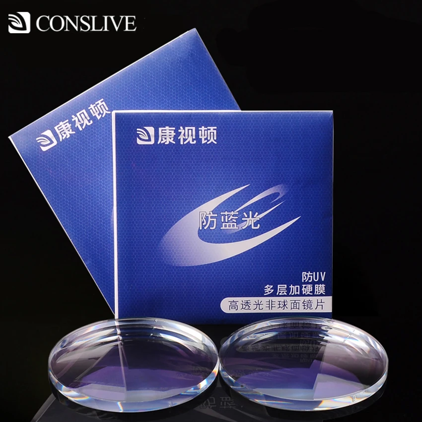 

High Index 1.56 1.61 1.67 1.74 Anti Blue Light Lenses Myopic Astigmatism Clear Glass Ophthalmic CR-39 Blue Light Blocking Lenses