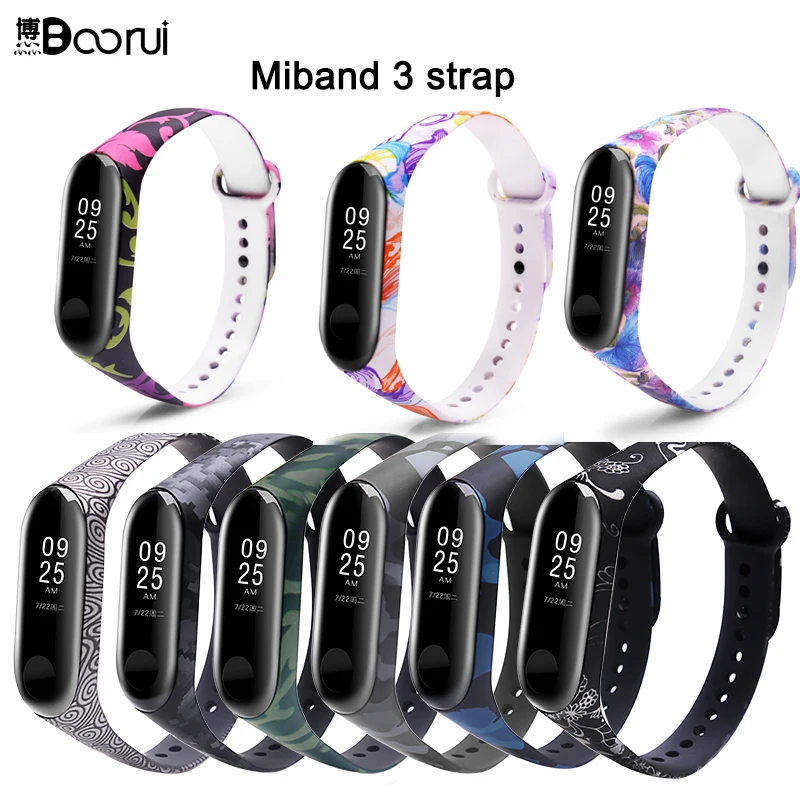 BOORUI mi band 3 силиконовый ремешок на запястье для Xiaomi mi Band 3 ремешок на браслет mi band 3 цветной ремешок на запястье умные полосы