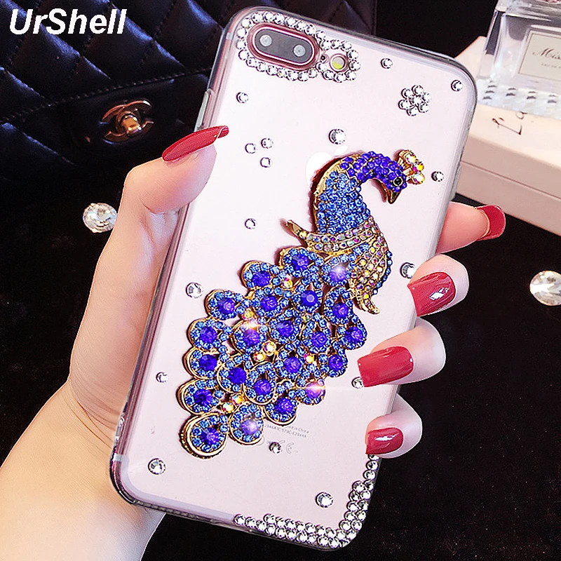 

Luxury Rhinestones Case For iPhone 7 6 6S 8 Plus X Diamond Soft Transparent Cases Back Cover For iPhone XR XS MAX Shell