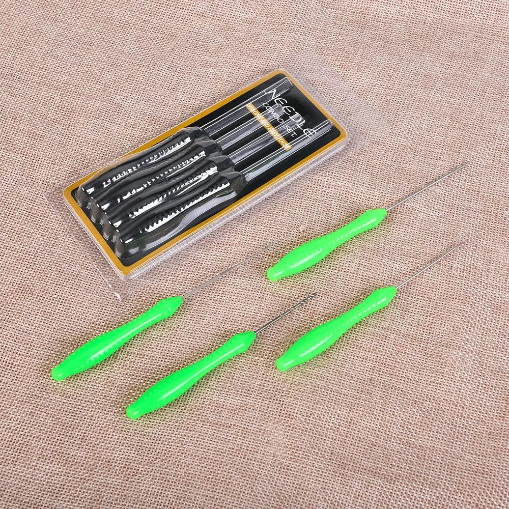 

4Pcs Fishing Rigs Needle Kit Bait Needle Set Hook Drill Boilie Stringer Baiting Rig Tool Carp Fishing Terminals