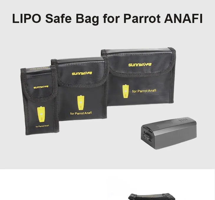 Sunnylife LiPo Safety Bag Battery Protective Case for Parrot Anafi Drone Batteries Explosion-proof Storage Bag (6)