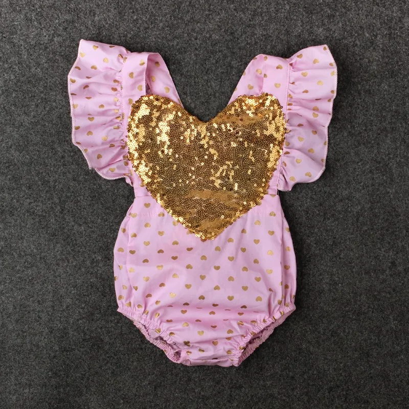 Детские Обувь для девочек новорожденных детей в форме сердца боди цельный горошек Боди Наряд Костюмы комплект DS26