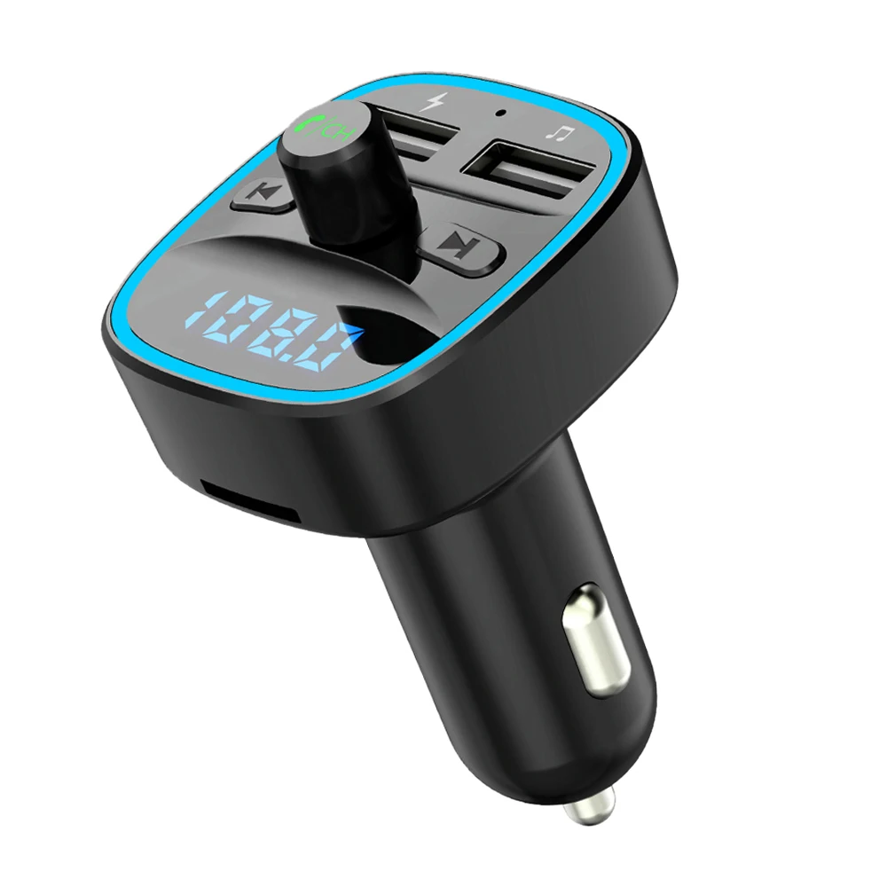 Беспроводной Bluetooth V5.0 fm передатчик модулятор Автомобильный MP3 плеер двойной USB