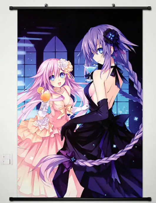 Home Decor Wall poster Scroll Hyperdimension Neptunia Neptune Noire/Black Heart