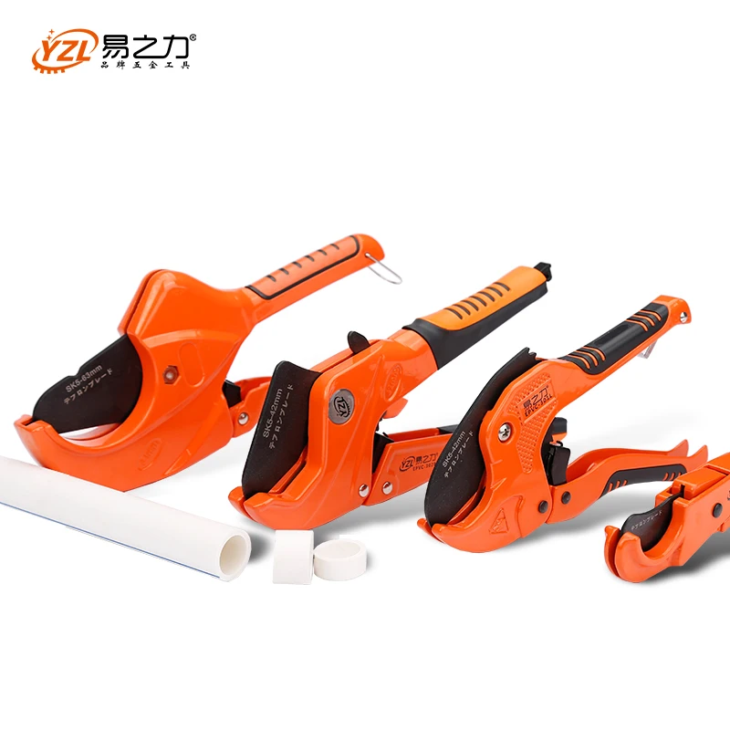 

PC-301 Plastic Pipe Cutter PVC/PU/PP/PE Hose Water Tube Scissors Aluminum Alloy Body Ratcheting Cutting Hand Tools