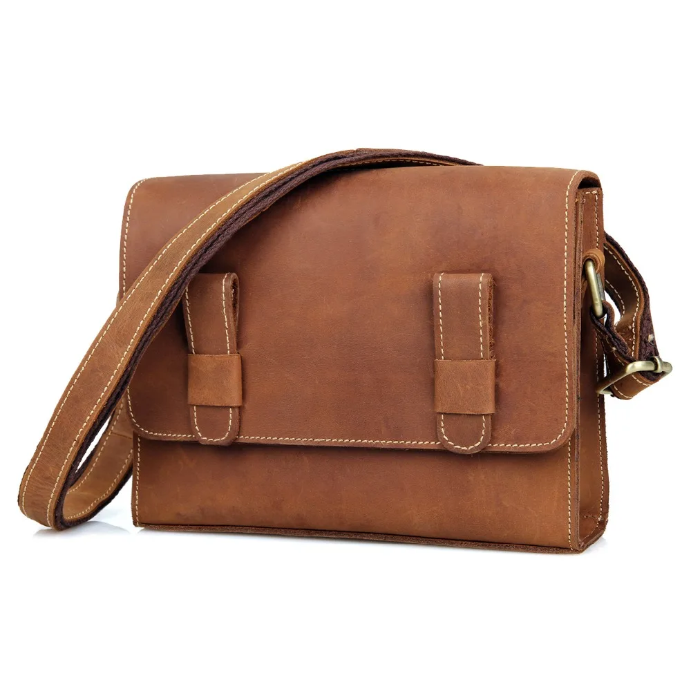 

JMD Crazy Horse Leather Women's Messenger Bag Vintage Lady Purse Small Sling Bag C005B