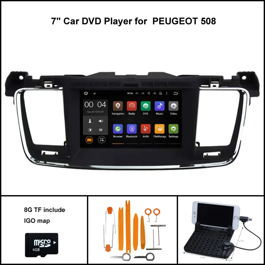 Android 7 1 Quad Core CAR DVD for PEUGEOT 508 STEREO GPS CAR font b RADIO