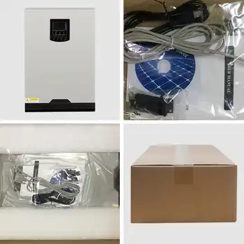 500Vdc Solar Inverter 3200W 24V 220V 80A MPPT 4000W PV Pure Sine Wave Inverter 3Kva 50Hz 60HZ Off Grid Inverter Charger inversor