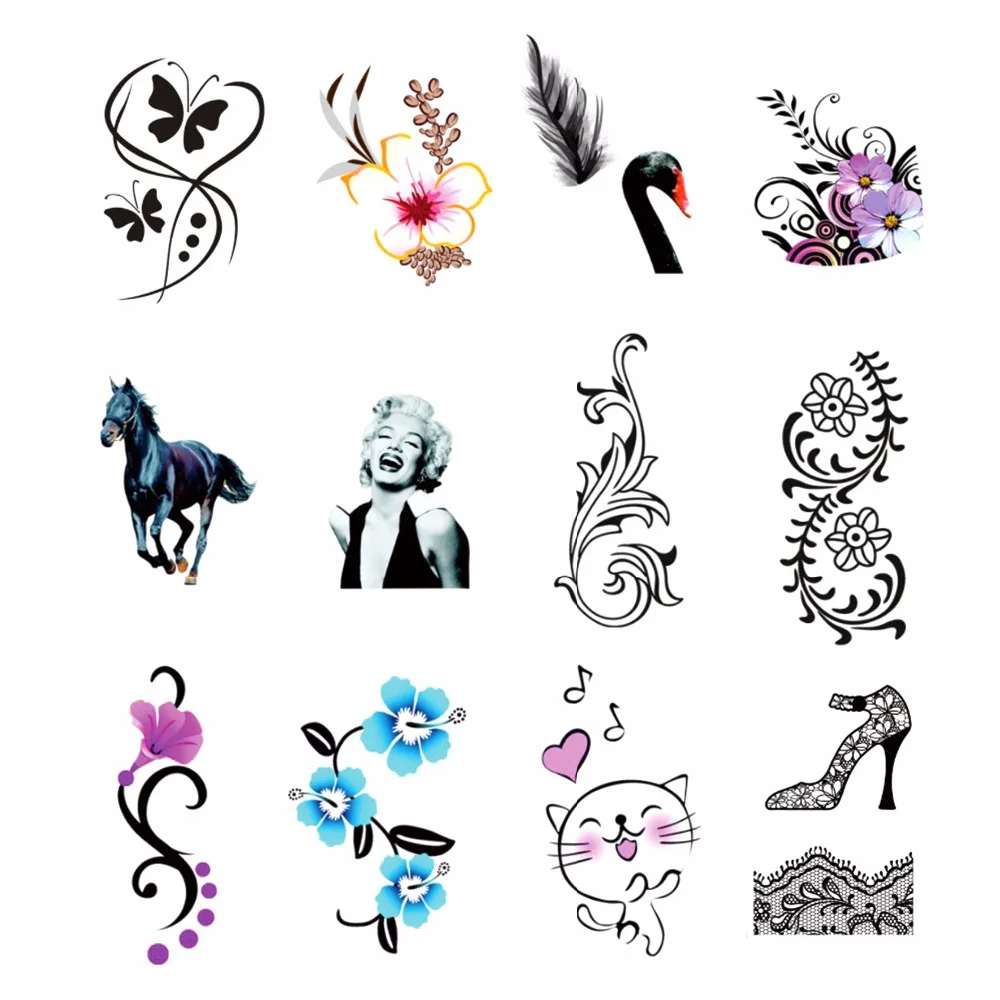 

ZKO 1 Sheet Optional Water Transfer Sticker Nail Art Decals Cat Flower Pattern Nails Wraps Temporary Tattoos Watermark Tools