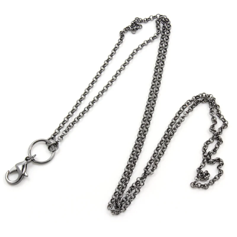 10 шт./лот 2,5 мм ширина 30 дюймов 4 цвета Роло цепи ожерелье для прозрачные медальоны Превосходное качество LSCH04-1* 10 - Окраска металла: black