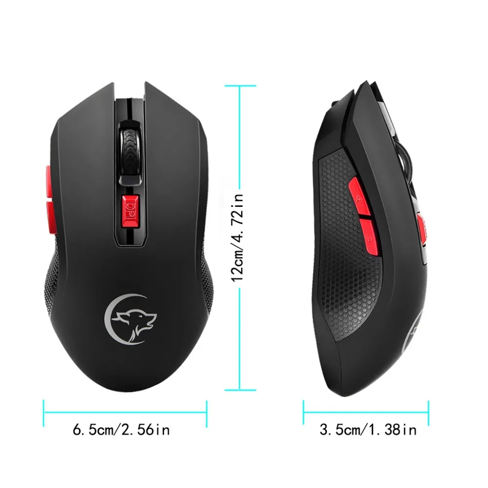 Ergonomic USB 2.4G Wireless Mouse 2400 DPI Optical Gaming Mice For PC Computer Laptop Notebook