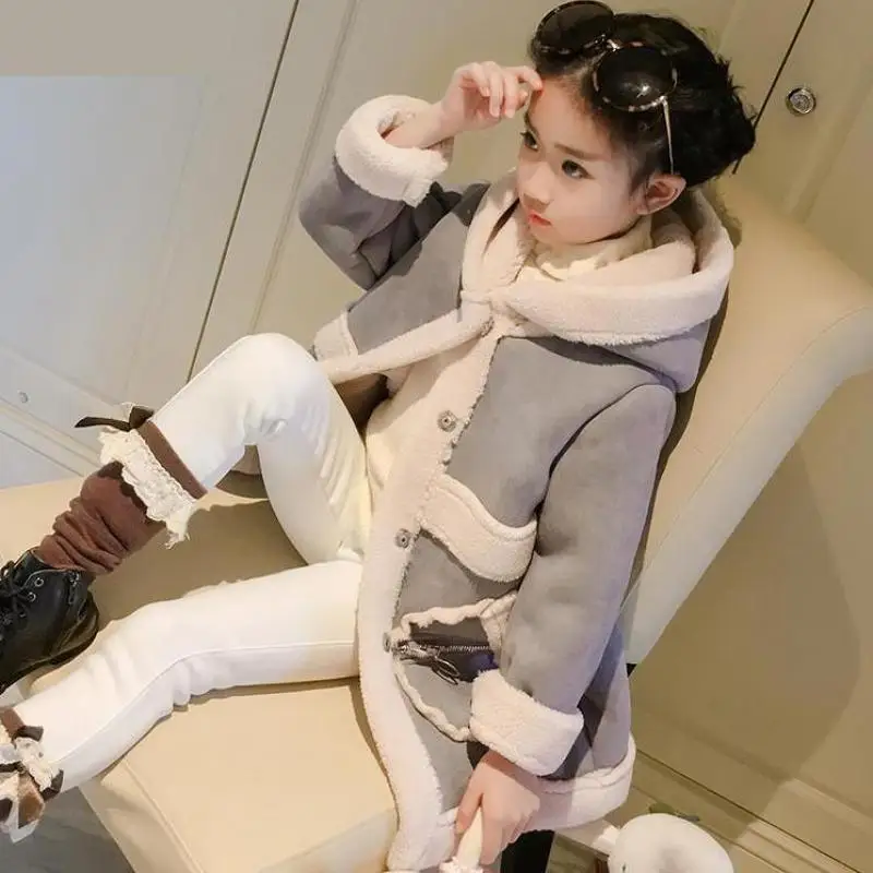 

Big Girls Down Winter Coat Fur Collar Child Girl Coat Kids Jacket Clothes Parka Thick Warm Children Clothing Girls Outerwear -30