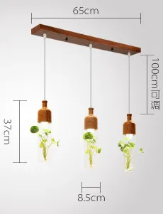 Ресторан подвесной светильник s завод деревянные лампы современный светодиодный для бара коридор столовая светильник Скандинавское Стекло аквариум подвесной светильник - Цвет корпуса: B
