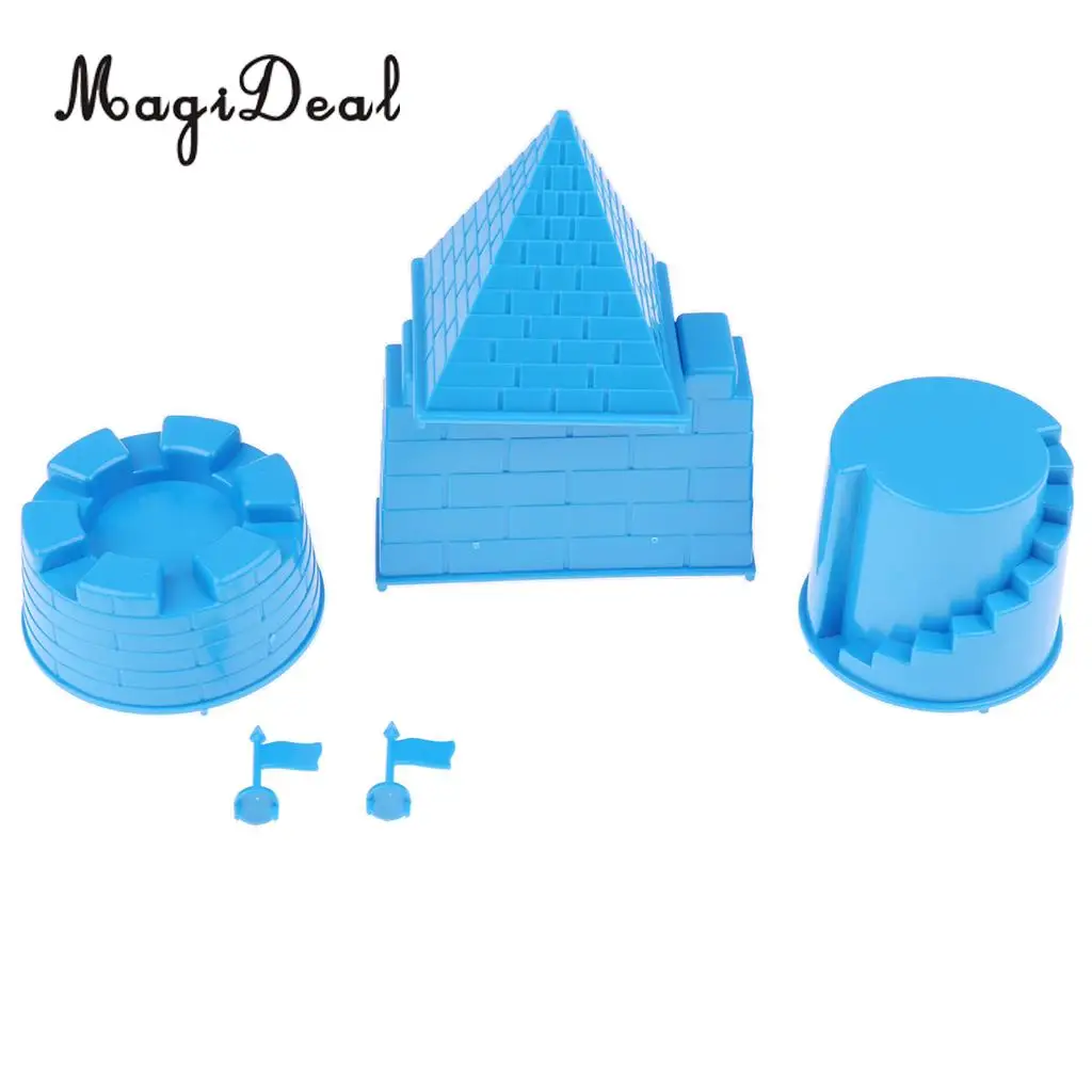 

MagiDeal Set of 6 Plastic Building Sand Molds Beach Sandcastle Sand Box Kids Toy Fun