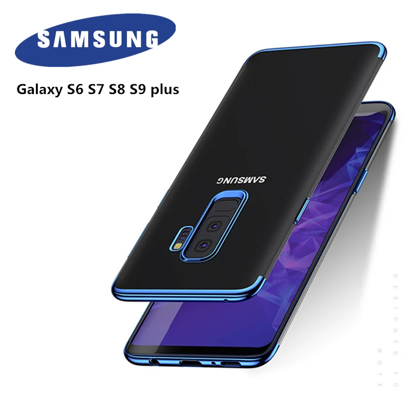 

Transparent Plating case for Samsung Galaxy S6 S7 S8 S9 plus cases Ultra thin soft TPU case For Samsung Galaxy A3 A5 A7 A8 J5 J7