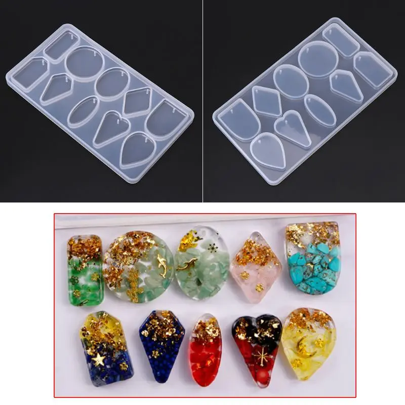 

1 Set UV Crystal Epoxy Pendant Mould Bear Fishtail Silicone Mold DIY Handmade Jewelry Making Tools silicone mold for resin