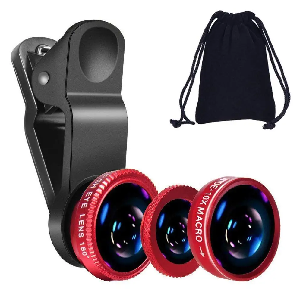 

3 In 1 Fish Eye Wide-angle Macro SLR Special Effects Universal Mobile Phone Professional External Lens For iPhone Xiaomi huawei