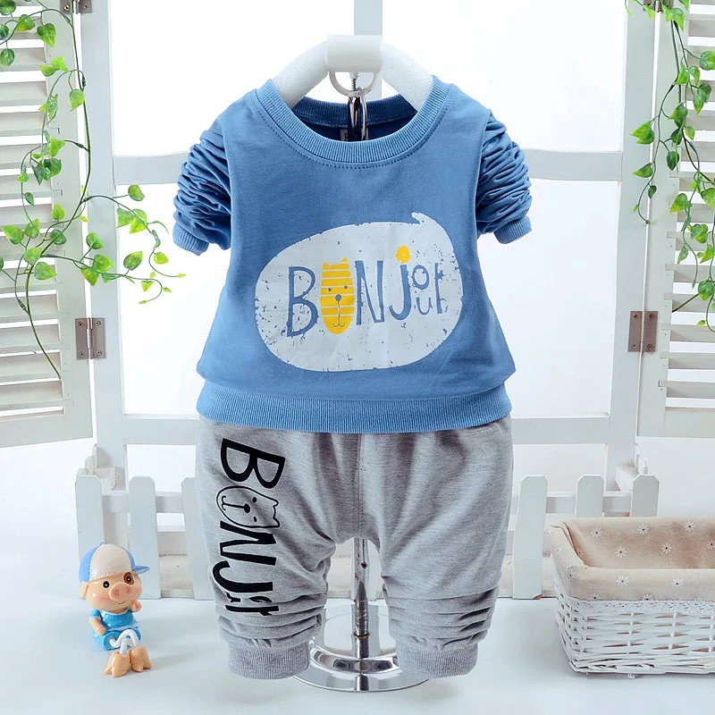 

New Boys Clothing Sets Children Clothing Baby Boys Casual Printing T Shirt Pants Suits Infants Kids Cotton Clothes set costume