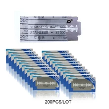 Dorcoc 200 шт. бритвенные лезвия из нержавеющей стали безопасные бритвенные лезвия для бритья Мужская бритва Lames De Rasoir парикмахерское лезвие