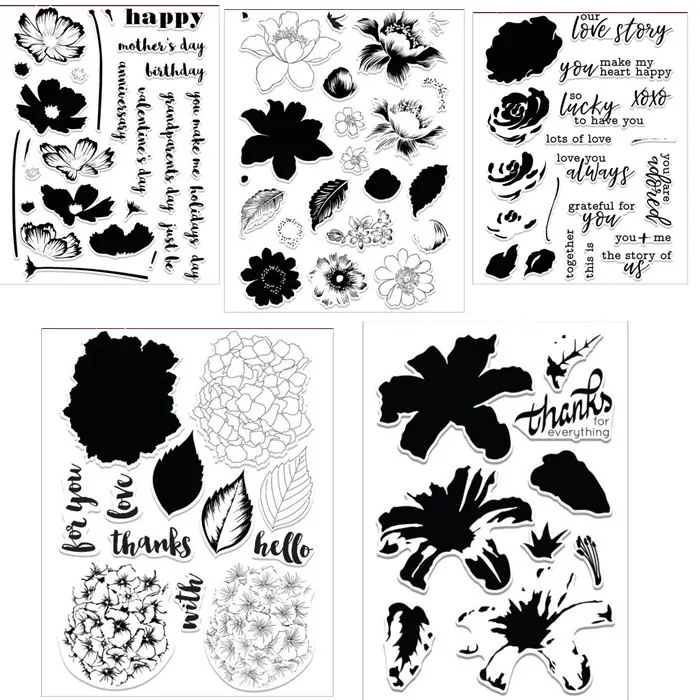 

Flower Transparent Clear Stamps / Silicone Seals for DIY scrapbooking photo album/Card Making