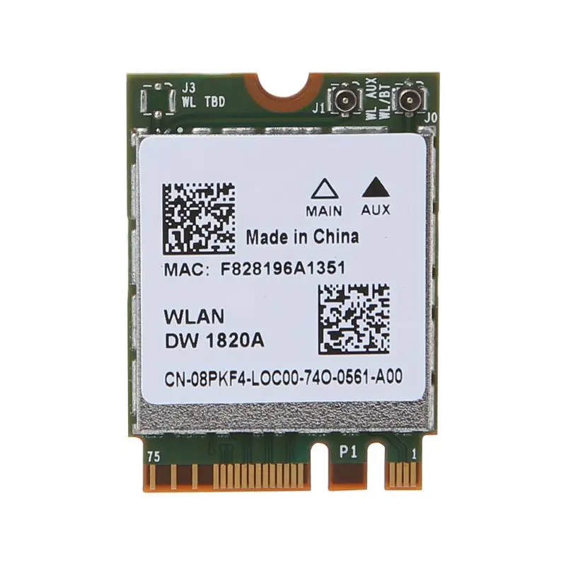 

DW1820A BCM94350ZAE 802.11ac Bluetooth 4.1 867Mbps M.2 NGFF WiFi Wireless Card for Dell Laptops Computers